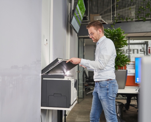 Kopieren beeldscherm op kopieer apparaat